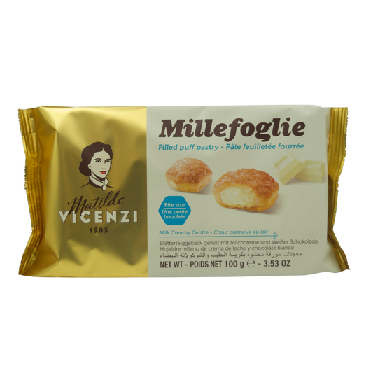 Matilde Vicenzi Bitesize Filled Puff Pastry Cream (100g)